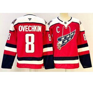 Adult Mens Alexander Ovechkin Navy Red Stitched Jersey